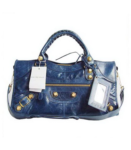 Giant City hardware oro Handbag_Royal Blu